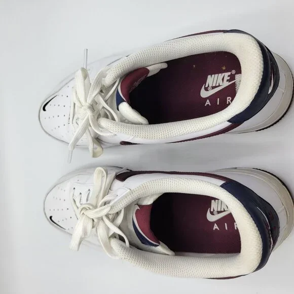 Nike Air Force 1 CJ8731 100 Low Mens Sneakers Size 10 White & Maroon - Picture 13 of 16